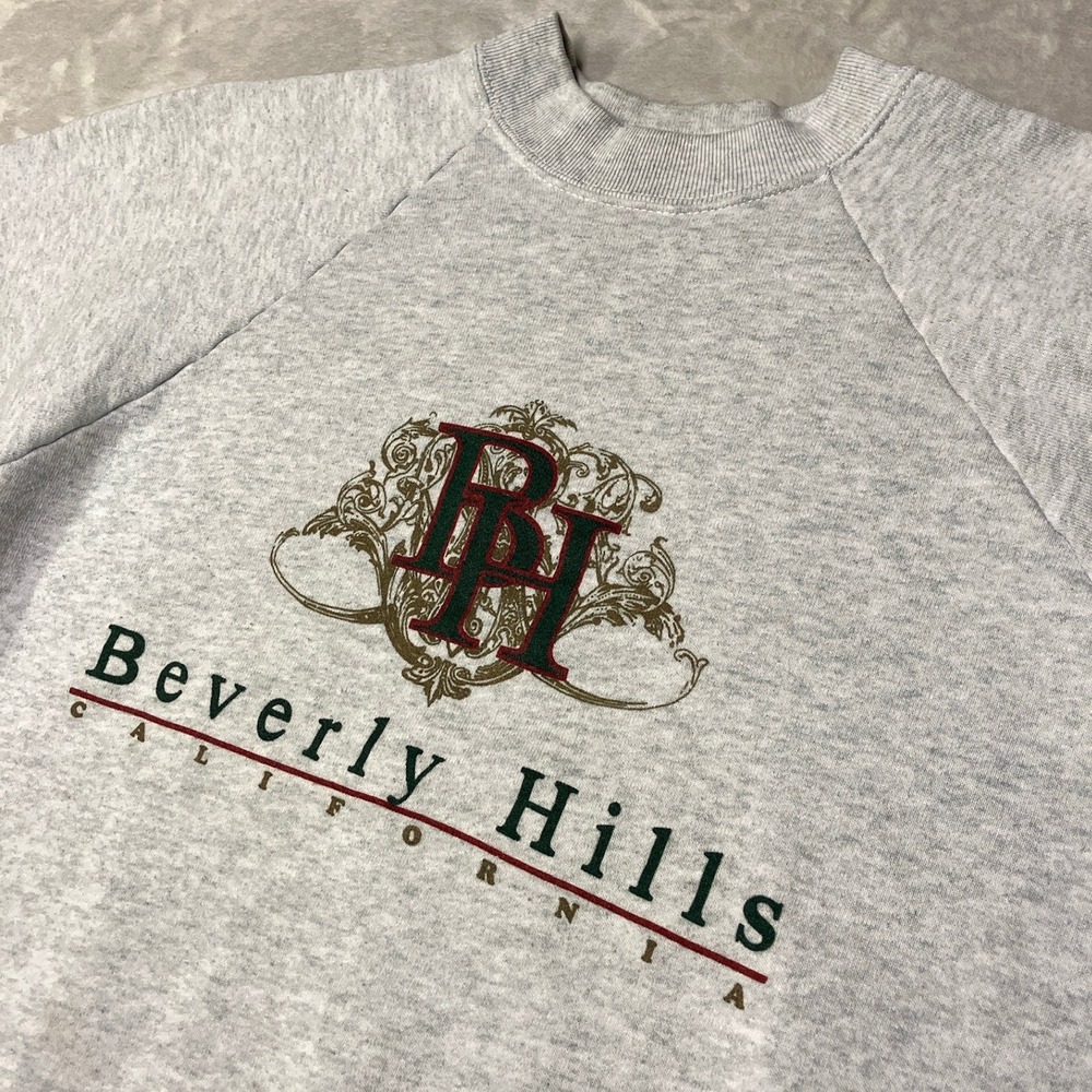 Vintage Fruit of the Loom Sweatshirt Beverly Hills California Mens Large USA